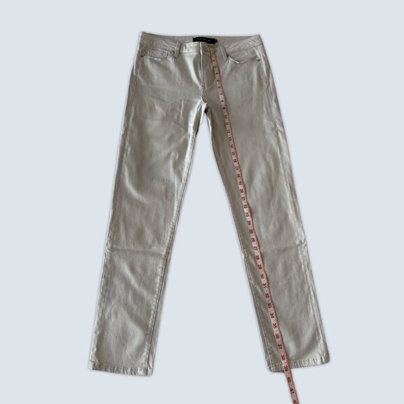 Calvin Klein White/Light Grey Jeans Size 10 - Picture 6 of 6